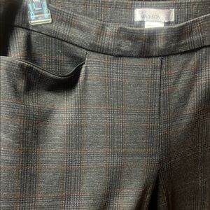 89th & Madison Gray Plaid Straight Leg Pants